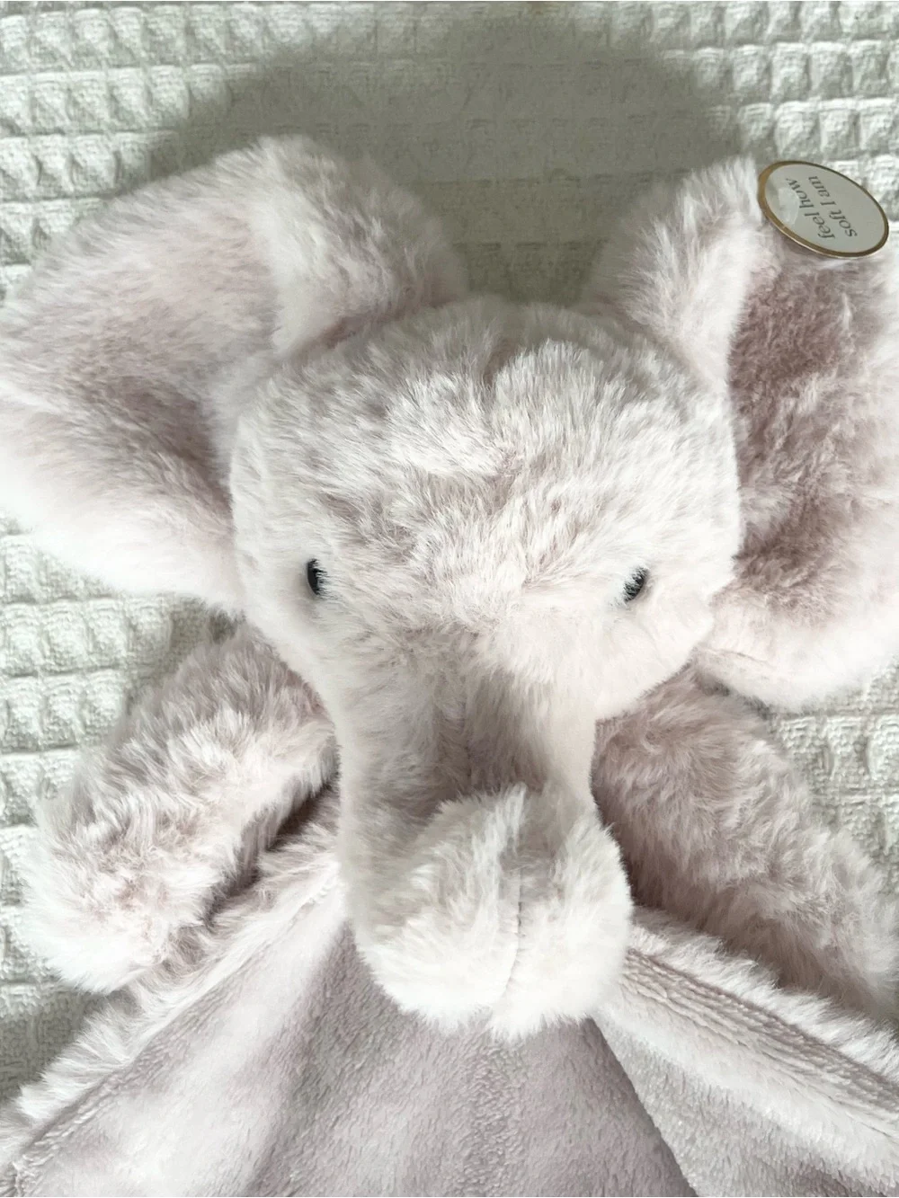 Plush Elephant Security Blanket - Soft Light Pink Baby Lovey